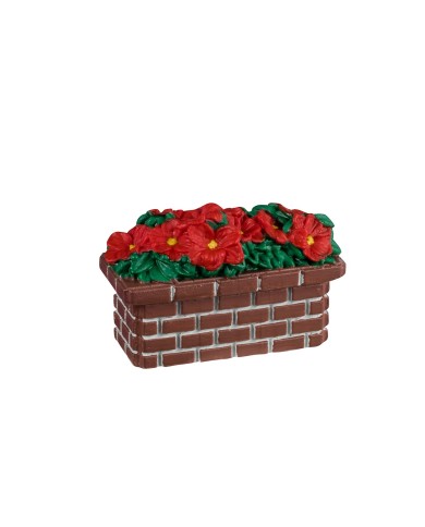 Lemax Poinsettia Planter Villaggio di natale