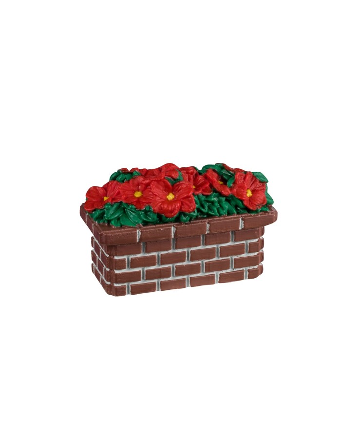 Lemax Poinsettia Planter Villaggio di natale