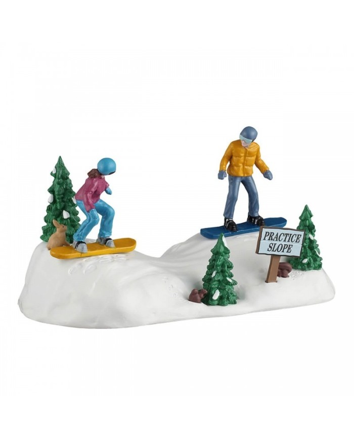 Lemax Snowboarding Practice Villaggio di natale