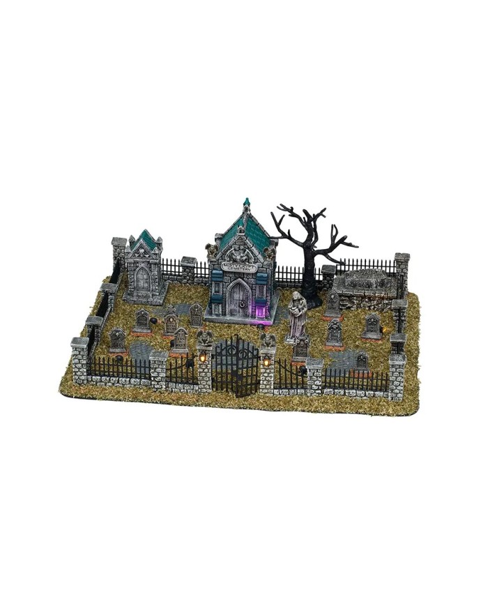 Lemax Halloween Misty Crypt Graveyard, Set Of 15