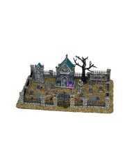 Lemax Halloween Misty Crypt Graveyard, Set Of 15