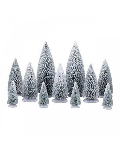 Lemax White Pine Trees Set Of 11 Villaggio di natale