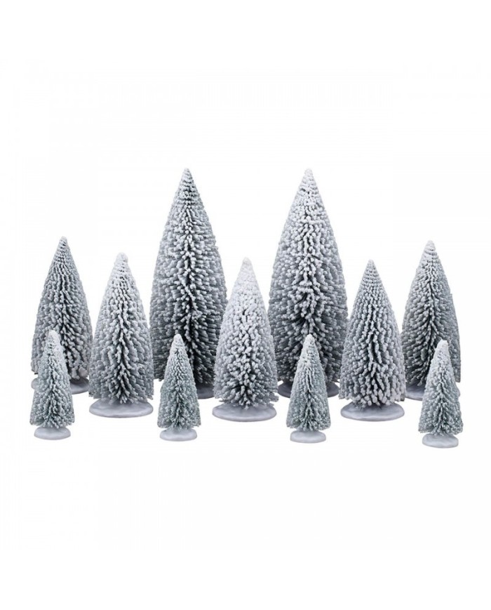 Lemax White Pine Trees Set Of 11 Villaggio di natale