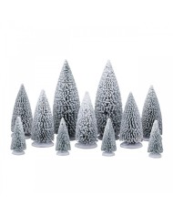 Lemax White Pine Trees Set Of 11 Villaggio di natale