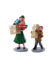 Lemax Christmas Rush Set of 2 villaggio di Natale