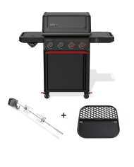 Barbecue a gas Weber Spirit EPX-435 Stealth Edition + Girarrosto e Griglia/Piastra 8858 OMAGGIO
