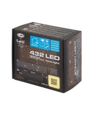 Catena Luminosa Ice Light 432 LED Cavi Gomma 4m+350xH85cm Lotti
