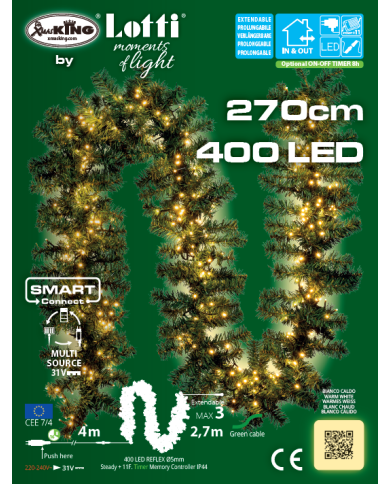 Ramo Moena 270cm 400 LED 8G SMART Connect Pvc Verde Lotti