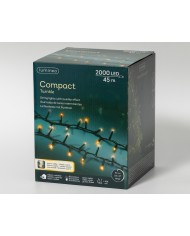 Luci di Natale 2000 LED 45 m Bianco Caldo e Classico compact lights 8 function twinkle effect Kaemingk