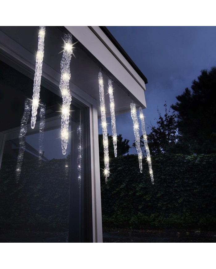 Tenda Luminosa LED Icicle Lights Flashing effect Bianco Caldo Kaemingk