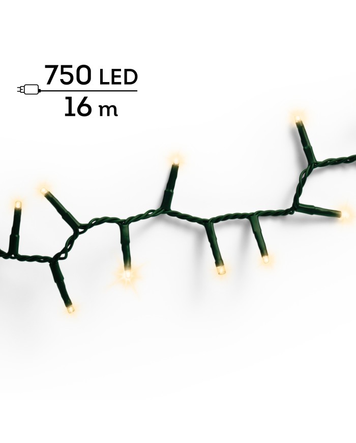 Luci di Natale 750 LED Soft Gold compact lights 8 function twinkle effect Kaemingk