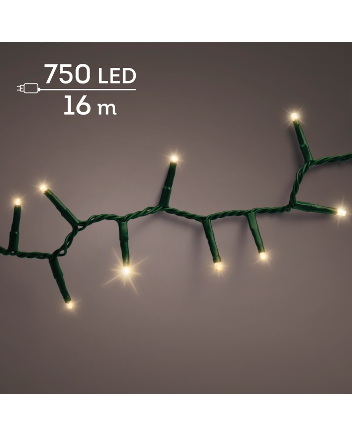 Luci di Natale 750 LED Soft Gold compact lights 8 function twinkle effect Kaemingk