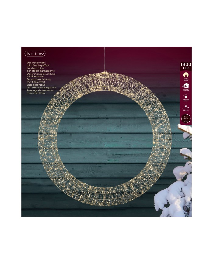 Ghirlanda Luminosa Diam. 116 cm MicroLED Bianco Caldo
