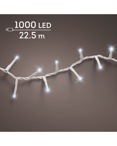 Luci di Natale 1000 LED Bianco Freddo Compact lights 8 function twinkle effect Kaemingk