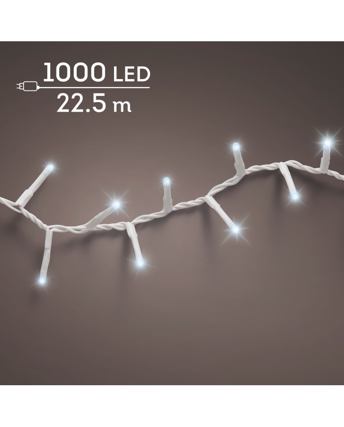 Luci di Natale 1000 LED Bianco Freddo Compact lights 8 function twinkle effect Kaemingk