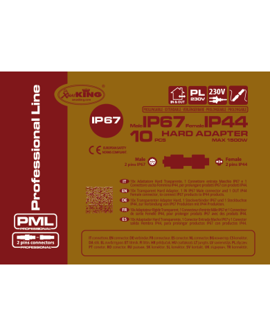 Adattatore PML Professional IP67–IP44 trasparente 7 cm Lotti