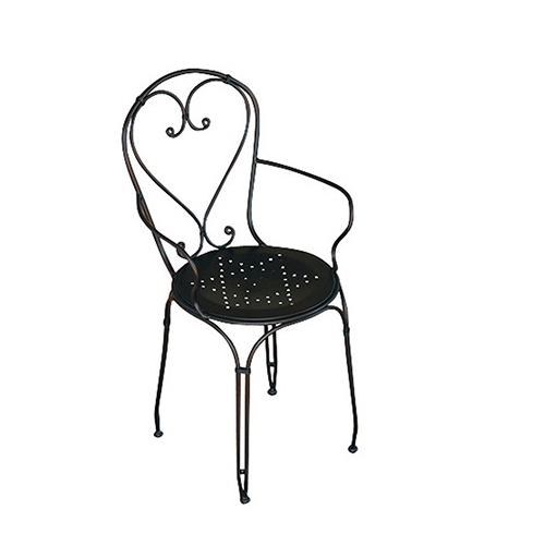 Sedia da giardino in ferro con braccioli Greenwood Stresa CHF 04