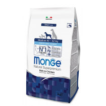 Crocchette per cani Monge medium puppy & junior 12 Kg