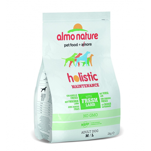 Crocchette per cani Almo nature holistic adult medium agnello e riso 2 kg
